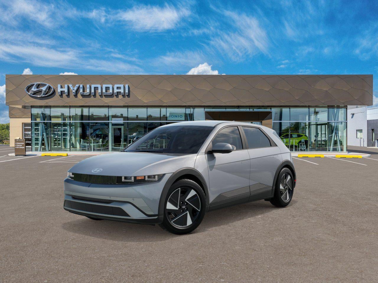 2026 Hyundai IONIQ 5 SEL in Cyber Gray — front three-quarter view