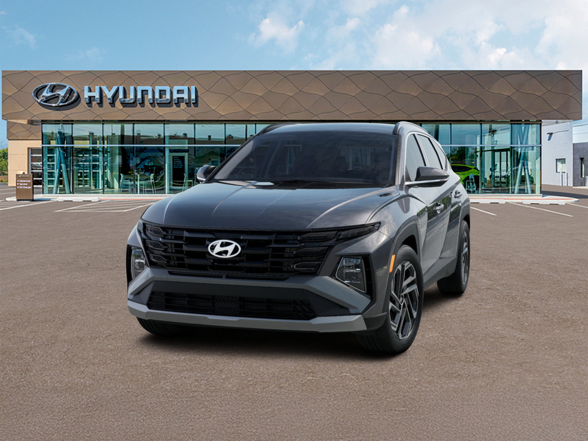 2026 Hyundai TUCSON SEL Plus FWD in Ecotronic Gray — front three-quarter view