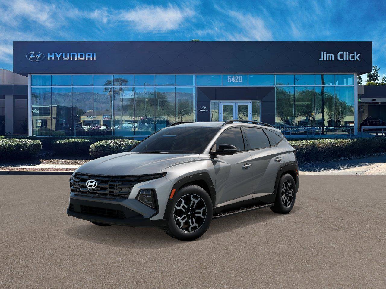 2026 Hyundai TUCSON XRT AWD in Shimmering Silver — front three-quarter view