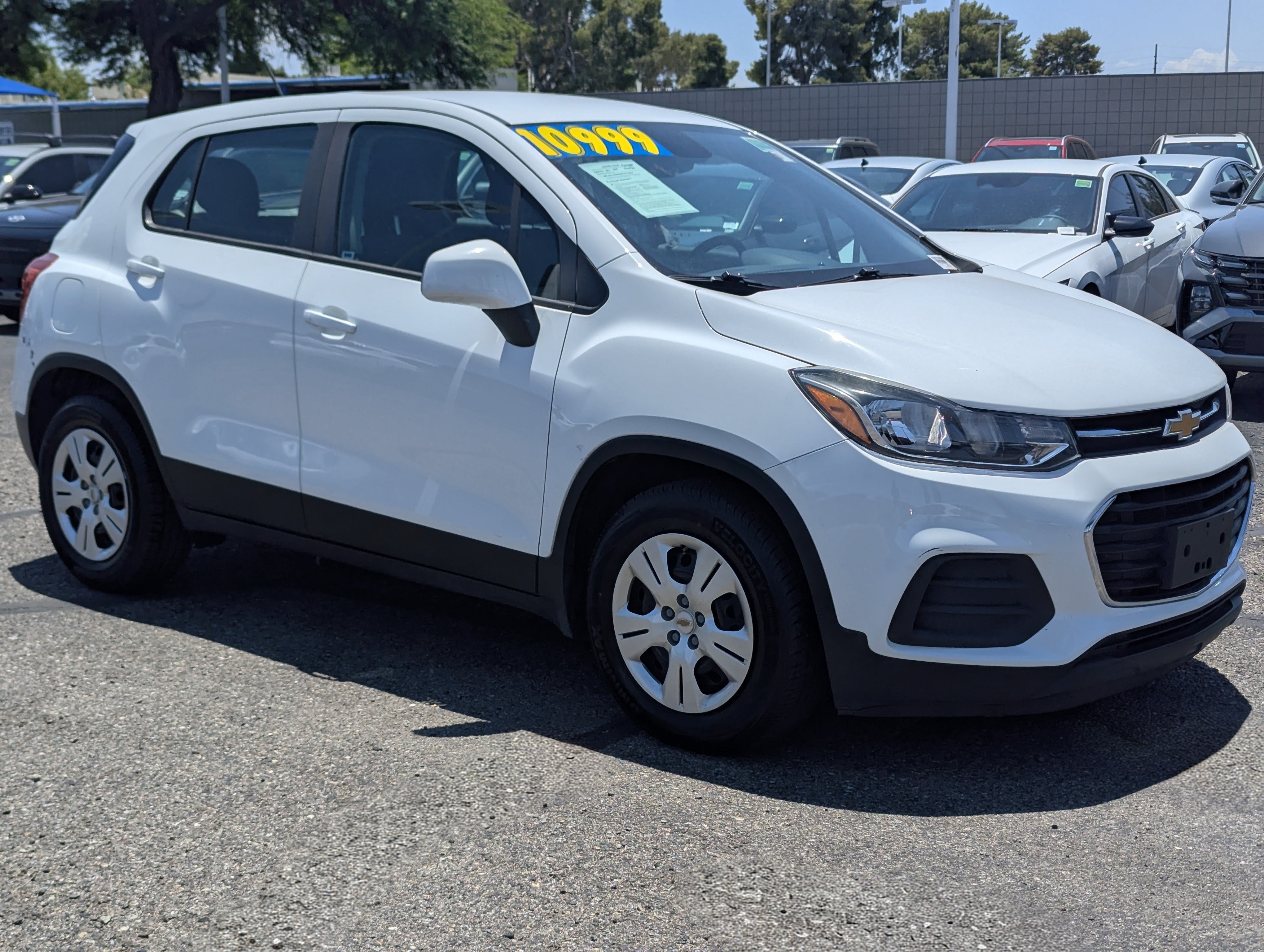 2018 Chevrolet Trax LS in Summit White — front three-quarter view