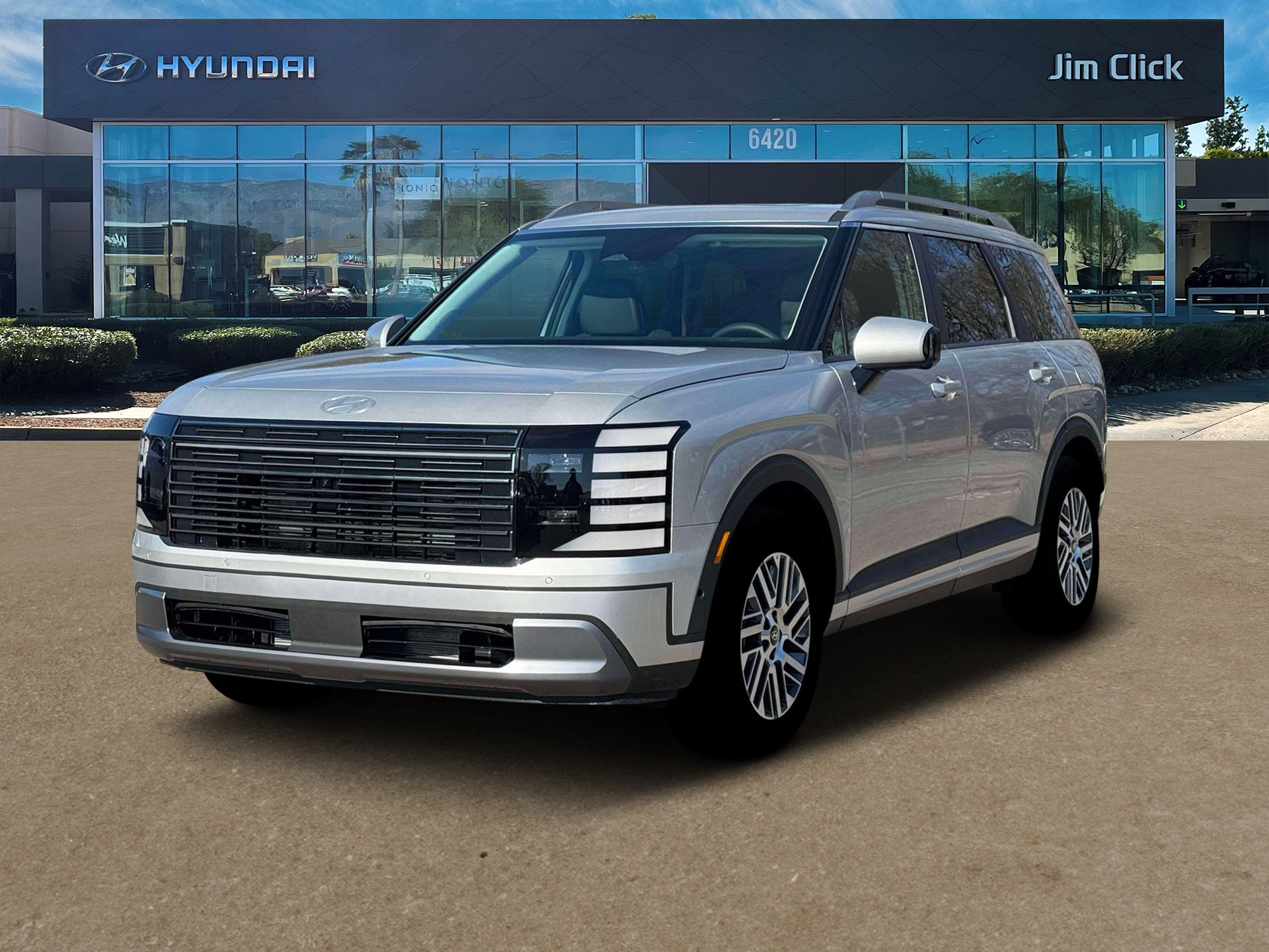 2026 Hyundai PALISADE SEL Premium AWD in Typhoon Silver Metallic — front three-quarter view