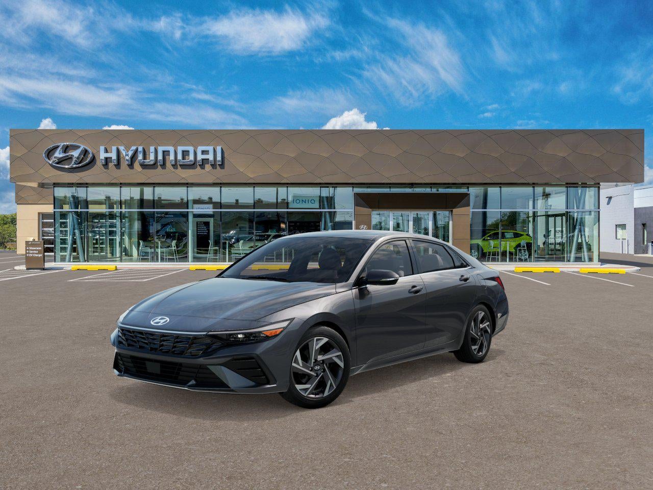 2026 Hyundai ELANTRA Limited in Ecotronic Gray — front three-quarter view