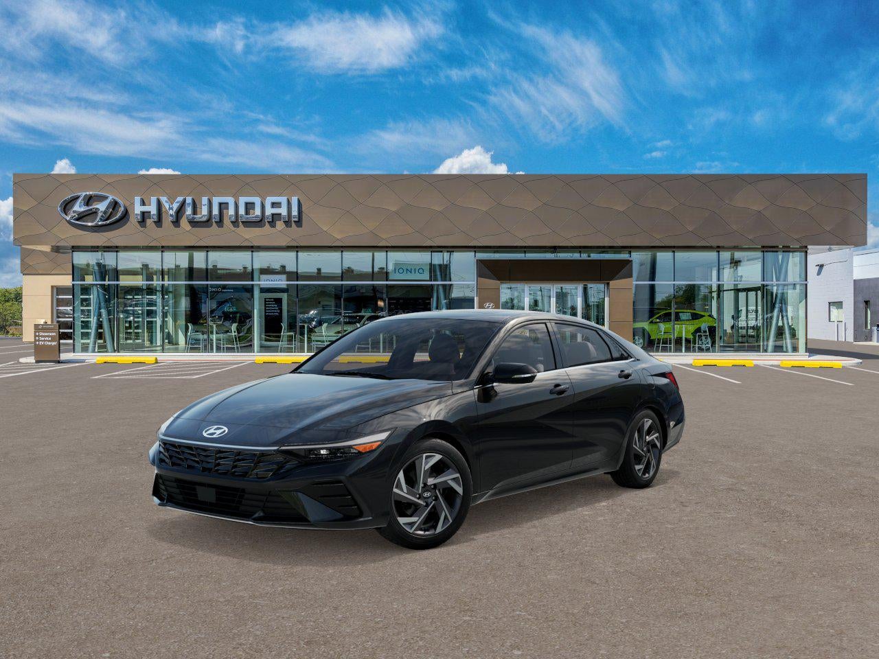 2026 Hyundai ELANTRA Limited in Abyss Black — front three-quarter view
