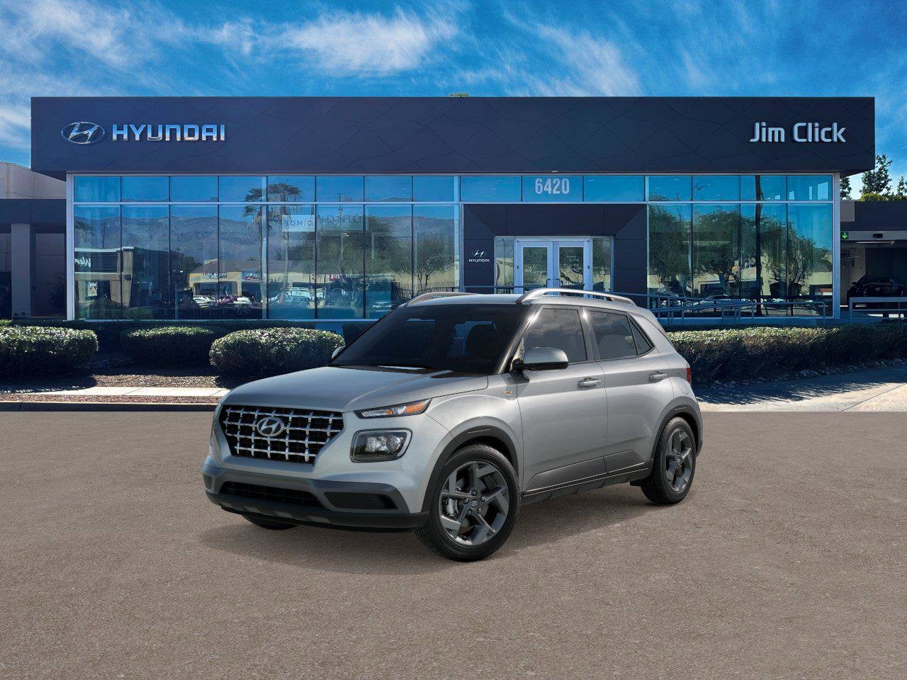 2026 Hyundai VENUE SEL in Shimmering Silver — front three-quarter view